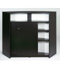 Comptoir de Bar noir et blanc design 134cm + Double porte - 