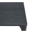 Table noire rectangle 220cm pieds chêne massif MADY