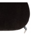 Chaise style vintage tissu noir et dossier effet rotin ELEANA - Lot de 2