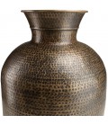 Vase alu L53cm H75cm couleur laiton noir antique effet martelé HONORE