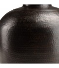 Vase alu L60cm H70cm couleur cuivre noir antique effet martelé HONORE