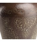 Vase alu L35cm H70cm couleur cuivre foncé patine antique HONORE