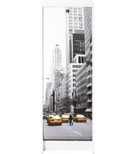 Classeur de rangement à rideau Taxi New York 105 cm - 3 coloris