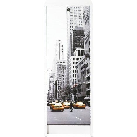 Classeur de rangement à rideau Taxi New York 105 cm - 3 coloris - 