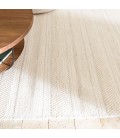 Tapis rectangulaire 160x230cm laine texturée nuances de beige SANCHO