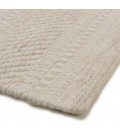 Tapis rectangulaire 160x230cm laine texturée nuances de beige SANCHO