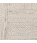 Grand tapis rectangulaire 200x290cm laine texturée nuances de beige SANCHO