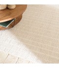 Grand tapis rectangulaire 200x290cm en coton recyclé tons clairs SANCHO