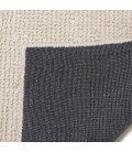 Tapis rectangulaire 160x230cm en laine bouclée couleur ivoire SANCHO