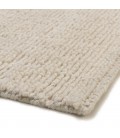 Tapis rectangulaire 160x230cm en laine bouclée couleur ivoire SANCHO