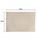 Grand tapis 200x290cm laine tissée couleur blanc/marron chiné CANCUN