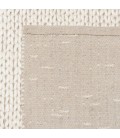 Tapis rectangulaire 160x230cm en laine tissée couleur écru CANCUN