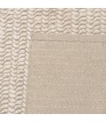 Tapis rectangulaire 160x230cm en laine tissée couleur beige CANCUN