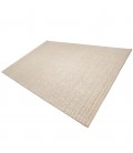 Grand tapis rectangulaire 200x290cm en laine tissée couleur beige CANCUN