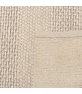 Grand tapis rectangulaire 200x290cm en laine tissée couleur lin CANCUN