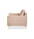Canapé 2 places avec accoudoirs et coussins en velours Jerry - 5 coloris