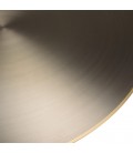 Table basse ronde 120x120cm en métal noir et bordure dorée JIM