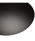Table basse ronde 110x110cm plateau en métal noir pied strié doré JIM