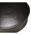 Table basse ronde 118x118cm en aluminium noir DODOMA