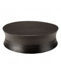 Table basse ronde 118x118cm en aluminium noir DODOMA
