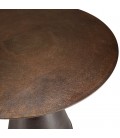 Table ronde 80cm alu couleur laiton pied conique DODOMA