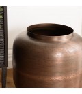 Vase largeur 39cm hauteur 38cm acier couleur bronze cuivré DODOMA