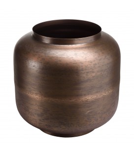 Vase couleur bronze cuivré en acier largeur 39cm hauteur 38cm DODOMA