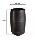 Vase largeur 29cm hauteur 52cm acier couleur bronze cuivré DODOMA