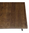 Table basse rectangle 135x70cm bois recyclé pieds métal CINA