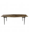 Table basse bords concaves 135x75cm en bois recyclé CINA