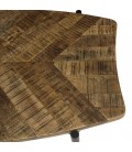 Table basse bords concaves 135x75cm en bois recyclé CINA