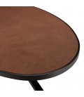Table de repas ovale 220x110 marron effet pierre BESMA