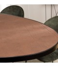 Table de repas ovale 220x110 marron effet pierre BESMA