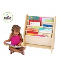 Bibliothèque pour enfants bois et toile souple - 