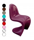 Chaise design Verner Panton en ABS brillant - 9 coloris