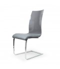 Set de 2 chaises en simili cuir et dossier laqué Kortex - 6 coloris - 