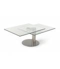 Table basse en verre 2 plateaux modulables haut de gamme Batya - 
