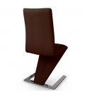 Lot de 2 chaises en cuir PU et piètement design SizeBis - 6 coloris - 