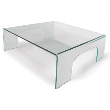 Table basse fixe en verre PONTI - 