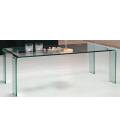 Table basse fixe en verre transparent VIVIAL - 
