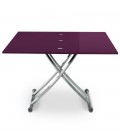 Table basse laquée relevable et dépliable en aluminim Carreraia - 9 coloris - 