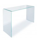 Console décorative en verre transparente 90cm ou 100cm