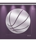 Miroir décoratif ballon de basket - 3 dimensions - 