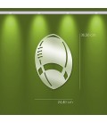 Miroir décoratif ballon de rugby - 3 dimensions - 