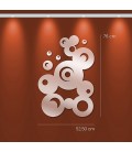 Miroir bulles fresque ronde design - 3 dimensions - 