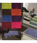 Ensemble tapis de salle de bain + contour wc - 9 coloris - 
