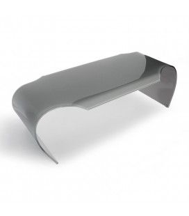 Table basse en verre gris courbé 12mm design