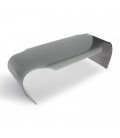 Table basse en verre gris courbé 12mm design - 