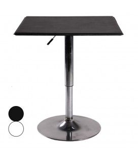 Table de bar plateau en simili cuir noir ou blanc réglable SLAM
