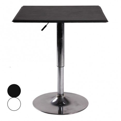 Table de bar plateau en simili cuir noir ou blanc réglable SLAM - 